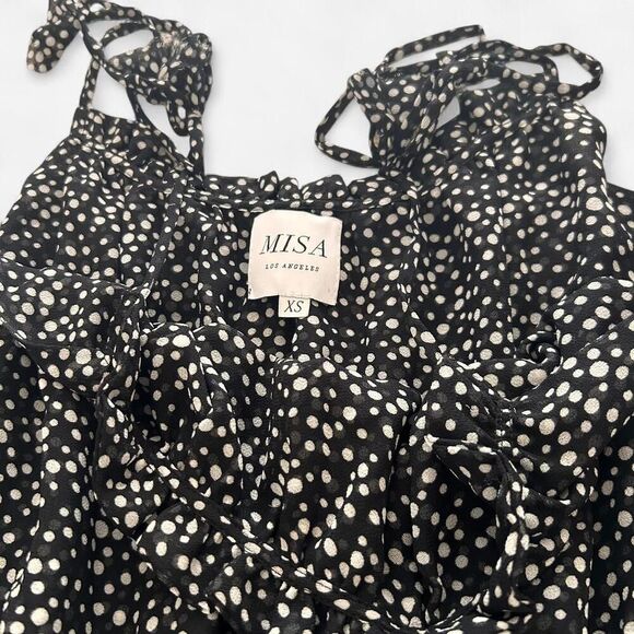 Misa Los Angeles Helena Polka Dot romantic girly Mini Dress ✨ Y2K Goth Grunge XS - Picture 8 of 8